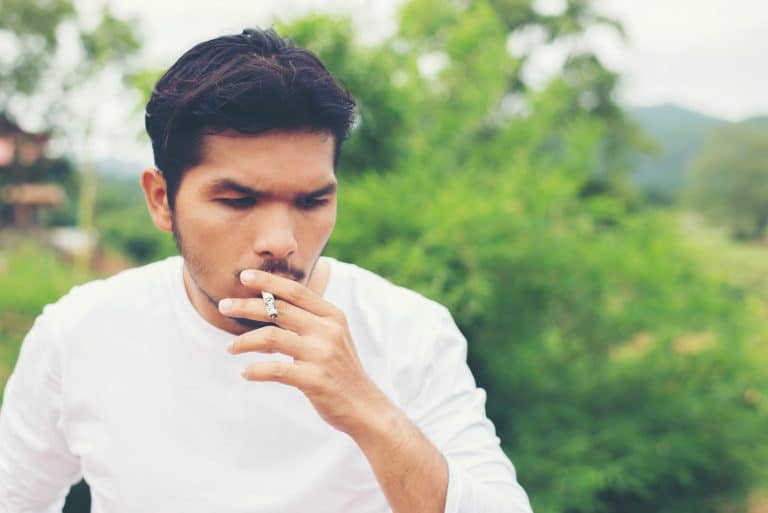 man smoking