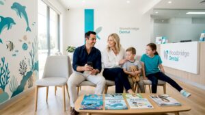 Family waiting together at dental office